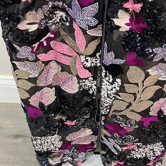 BRONX AND BANCO Dahlia Leona Embroidered Gown in Silver Multi - Picture 9 of 14